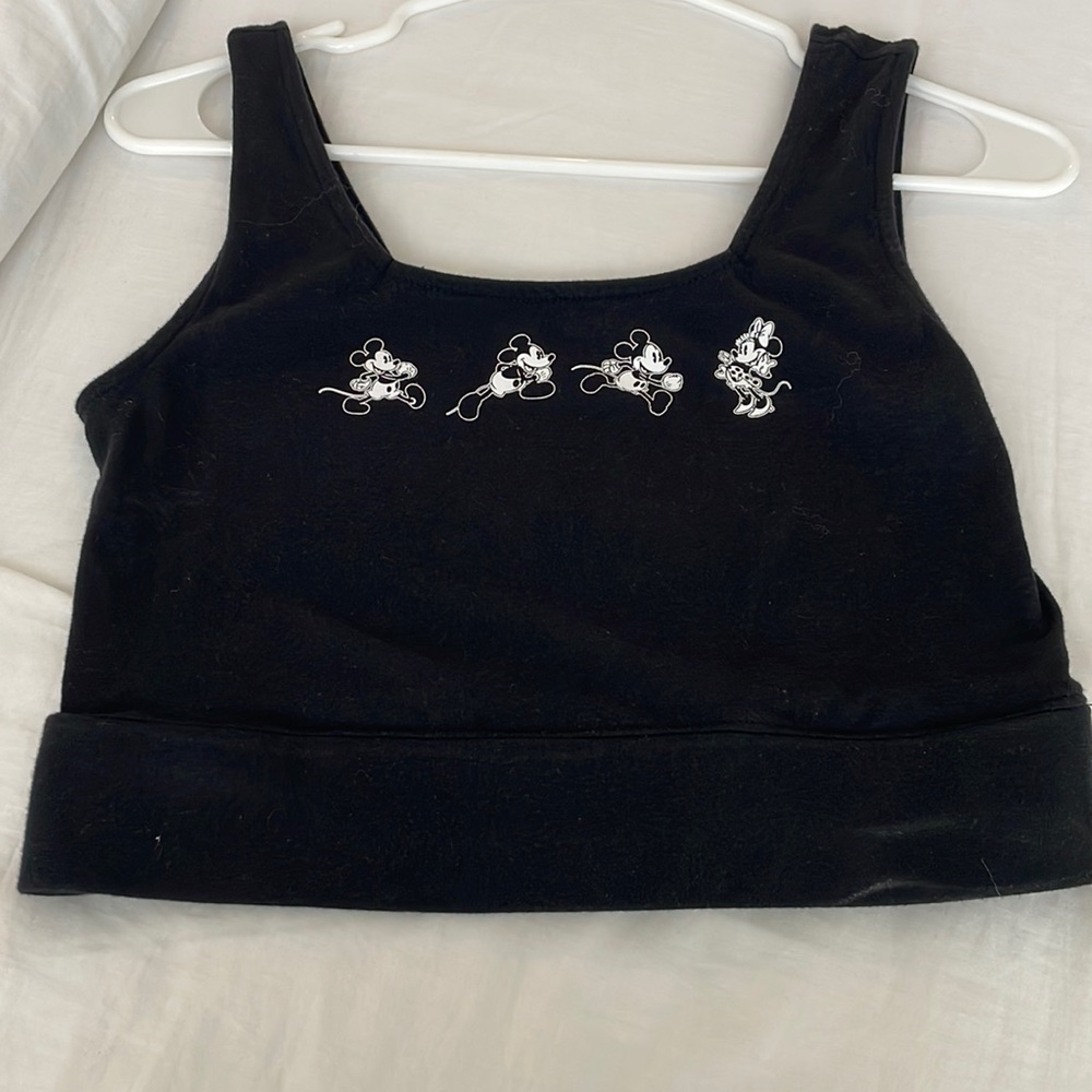 Disney black Mickey and Minnie tank top